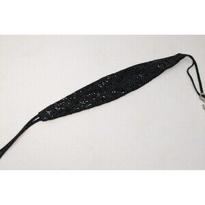 Vtg. Speyer Milor LTD Beaded Handmade Elastic Belt Black